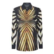 Silk Skjorte med Abstrakt Mønster