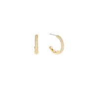 Joy Waterproof Pearl & CZ Mix Hoop Earring 18K Gold Plating