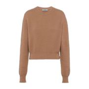 Kamel Cashmere Triangle Logo Sweater