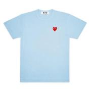 Rød Blå Hjerte T-shirt