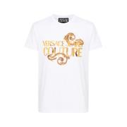 Hvid Barok Guld Logo T-shirt