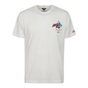 Hvid Bomuld Kortærmet Logo T-Shirt