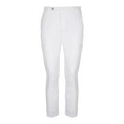 Hvid Stretch Nylon Shorts med Lommer