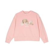 Pink Bear Grafisk Sweatshirt