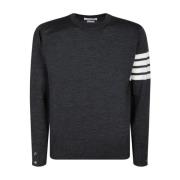 Mørkegrå 4-Bar Pullover Sweater