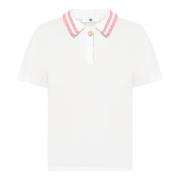 Hvide Polo T-shirts med Kontrastdetaljer