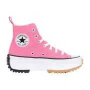 Pink White Kvinders Sneakers Run Star Hike Hi