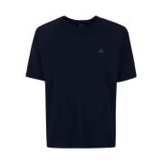 Marineblå Sweat T-Shirt med Logo Detalje