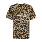 Leopard Print Bomuld T-shirt