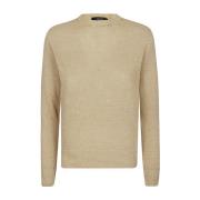 Beige Linen Basic Sweater