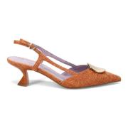 Elegant Orange Hæl Pumps