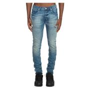 Blå Skinny Western Jeans