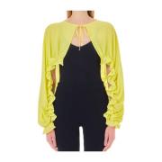 Rynket Lemon Cream Bluse