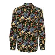 Blomstret Button-Down Skjorte
