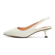 Elegant Stiletto Heeled Pumps - Off White