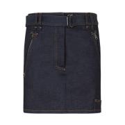 Mørk Indigo Denim Nederdel