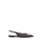 Sort Polka Dot Slingback Flats