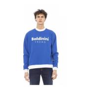 Blå Logo Fleece Hoodie Sweater