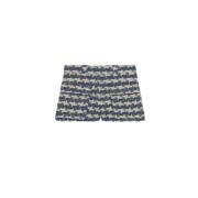 Tweed Houndstooth Cropped Shorts