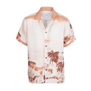 Cuban Collar Shirt - Print - Short Sleeve