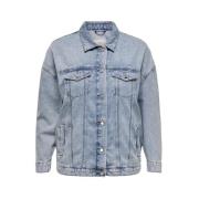 Lys Blå Denim Oversize Jakke