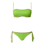 Grønt Lurex Bikini Sæt