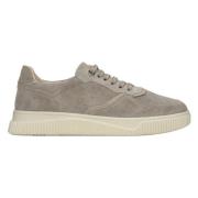 Kvinders Grå & Beige Sneakers lavet af Italiensk Ægte Velour ER00114887