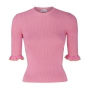 Pink Ruched Detail Strik Top