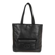 Noir Shopping Taske med Vlogo Patch