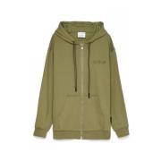 Herre Zip-Up Hoodie med Brysttryk