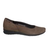 Nubuck Slip-On Ballerina - Taupe