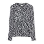 Langærmet Tee Bluse Multi Sort