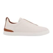 Hvide Sneakers Slip On Gummi Sål