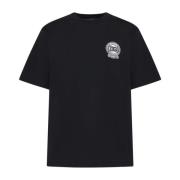 Sort Bomuld Crew Neck Logo T-shirt