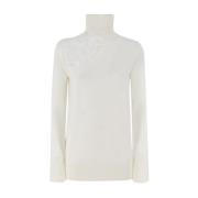 Blomstret Blonde Turtleneck Jumper