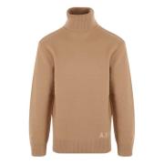 Broderet Logo Turtleneck Uld Pullover