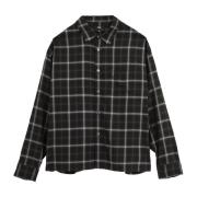 Skygge Plaid Rayon Skjorte