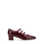 Burgundy Patent Hæl Sko