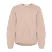 Blød Strik Pullover Sandy Grey Melange