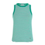 Stribet Rib Tank Top til Kvinder