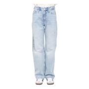 Højtaljede afslappede denim jeans