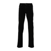 Sort Bomuld Blandet Straight Leg Jeans