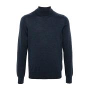 Midnight Blue Uld Sweater Langærmet