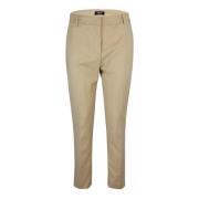 Beige Bomuld Stretch Cigaret Bukser