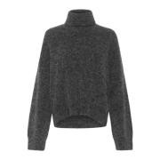 Hyggelig Rollneck Sweater Charcoal Melange