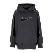 Oversize Swoosh Hoodie Anthracite/Sort/Hvid