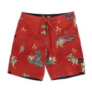 Ørken Slange Blomstret Bermuda Boardshorts