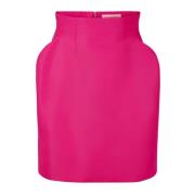 Pink Taffeta High-Waisted Mini Skirt