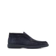 Blå ruskind slip-on sandaler