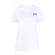 Hvid Logo Print T-shirt